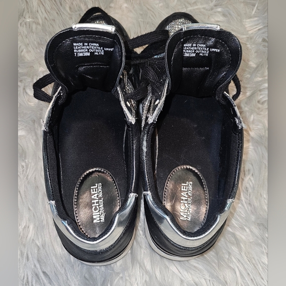 Michael Kors Allie Glitter Chain-Mesh Sneaker 7.5 - Picture 9 of 10